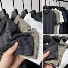 Polo slim texturé infroissable