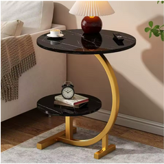 Gueridon à 2 niveaux en marbre