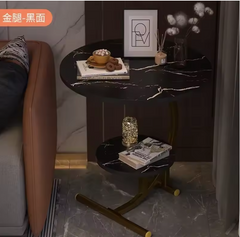 Gueridon à 2 niveaux en marbre