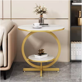 Gueridon en marbre Rond 2 niveaux