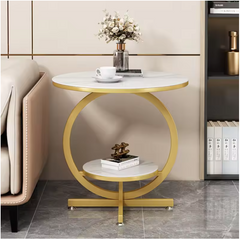 Gueridon en marbre Rond 2 niveaux