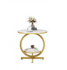 Gueridon en marbre Rond 2 niveaux