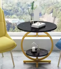 Gueridon en marbre Rond 2 niveaux