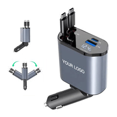 Double chargeur rétractable