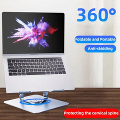 Support pour ordinateur portable avec base rotative à 360°