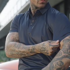 VENETO : POLO INFROISSABLE À COUPE MUSCLÉE