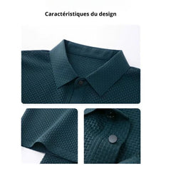 Polo slim texturé infroissable