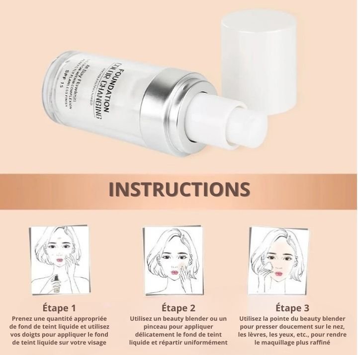 Fond de teint Peau Mûre à changement de couleur - Discoveri