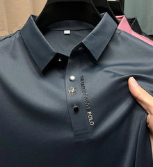VENETO : POLO INFROISSABLE À COUPE MUSCLÉE
